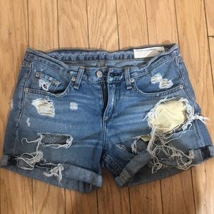 Rag and Bone distressed denim shorts